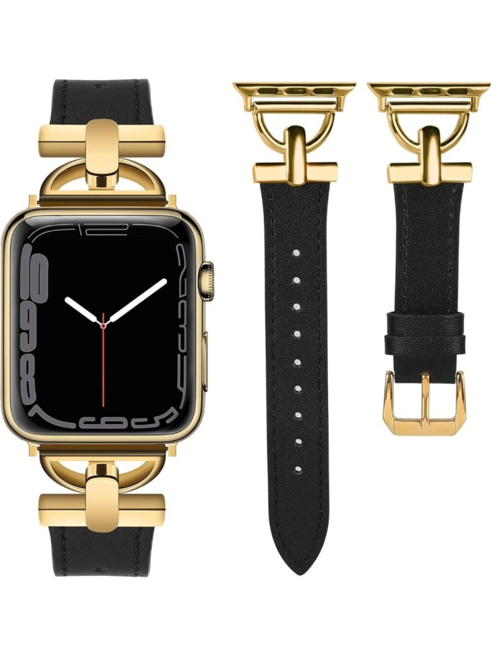 Stylish Leather Apple Watch Band for Women - Dressy, Adjustable, Comfortable Fit